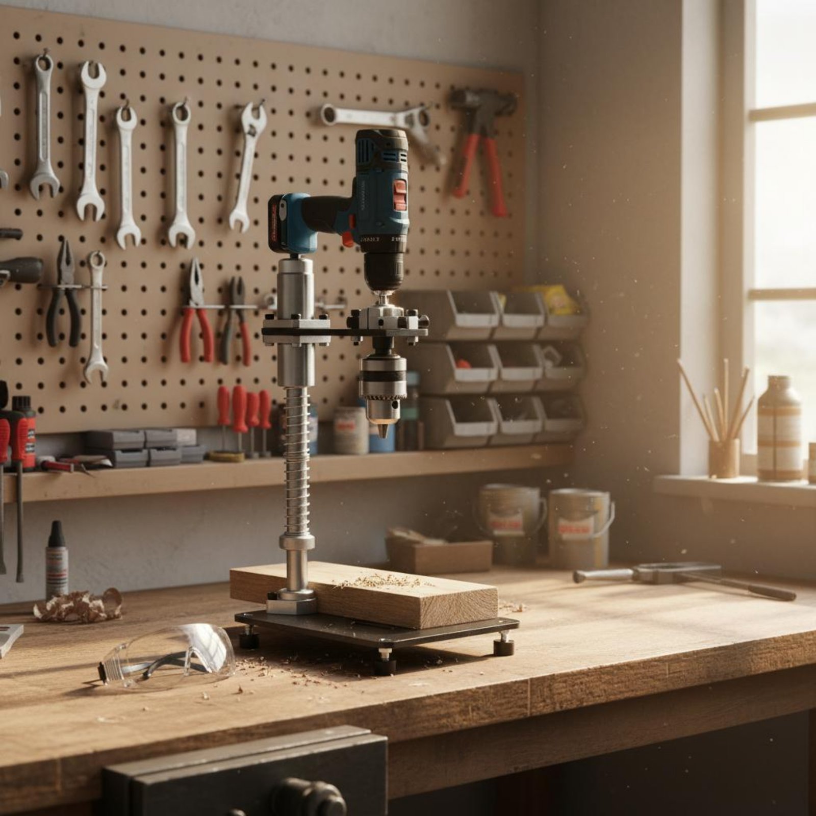 Power Tools And Hand Tools - Hand Drill Press Stand Stable Clamping