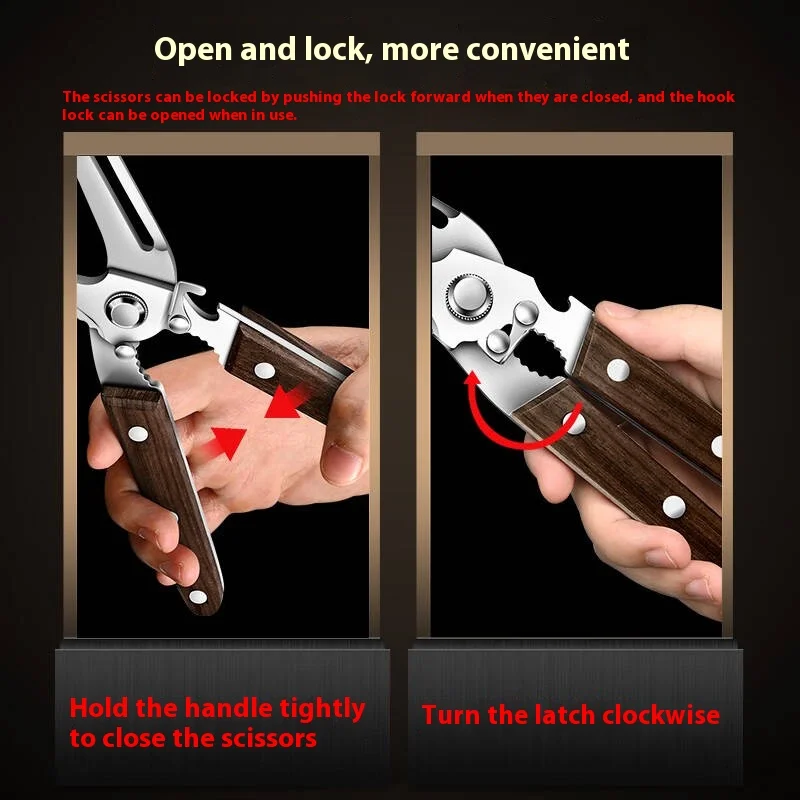 Premium Kitchen Scissors Woode - Power Tools Wood ulasan dan harga