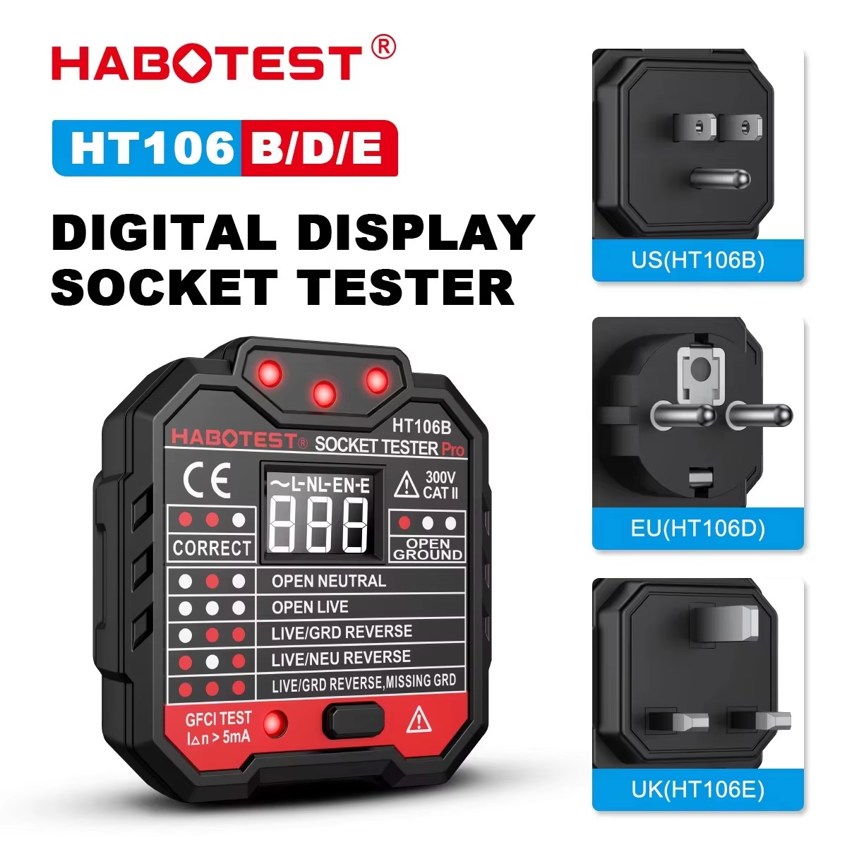 HT106 Digital Socket Tester Pr - Power Tools Uk Review ulasan dan harga