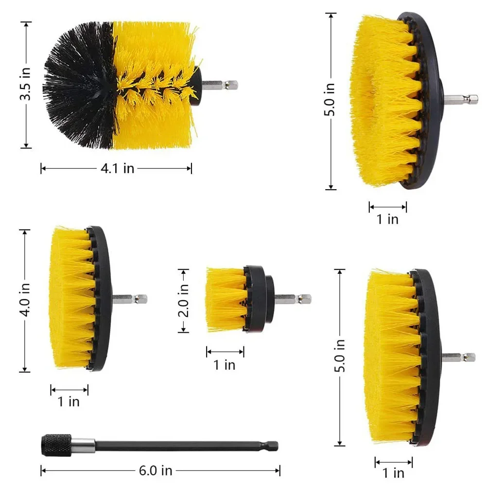 Drill Brush Attachment Set Pow - Power Tools Windows ulasan dan harga