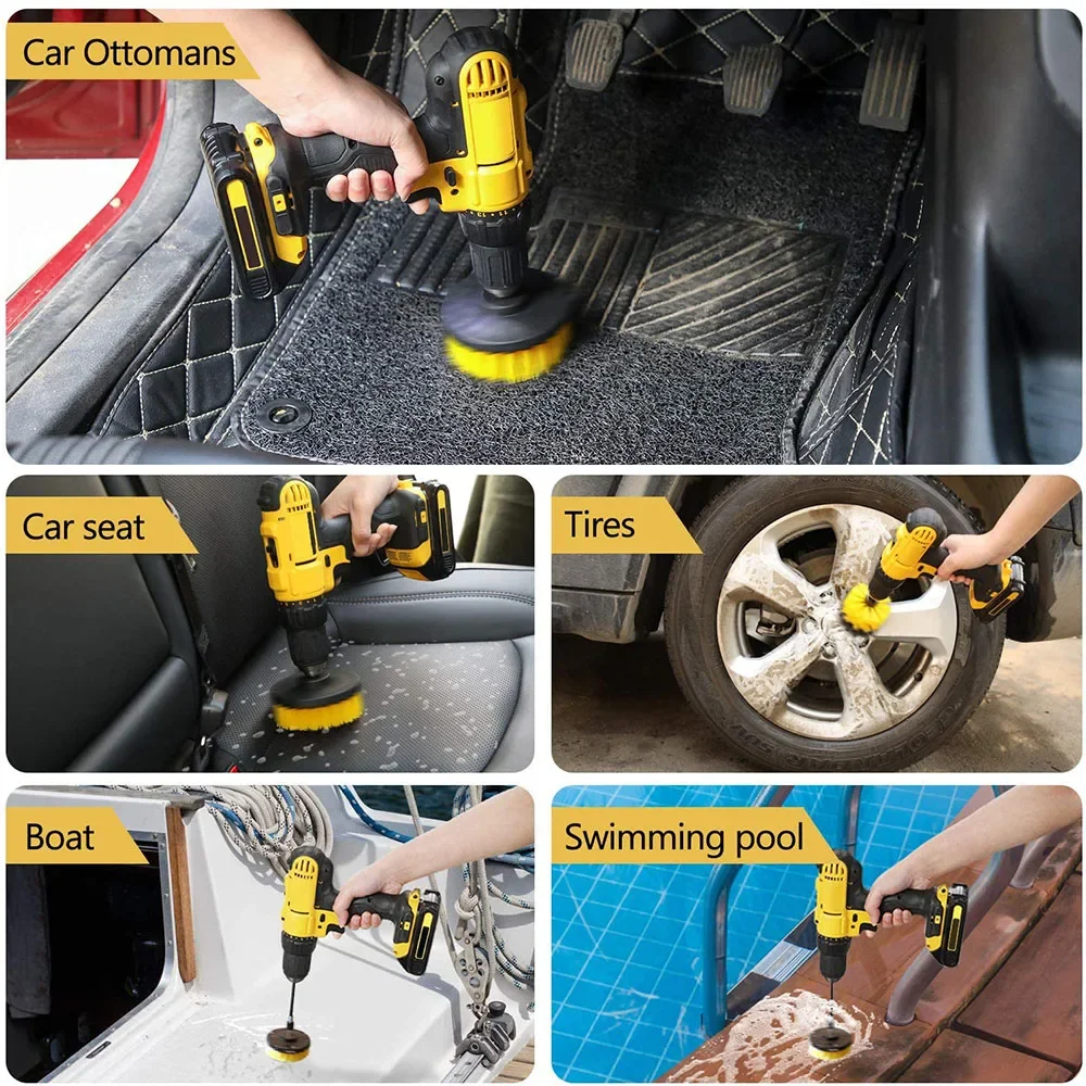 Drill Brush Attachment Set Pow - Power Tools Windows ulasan dan harga