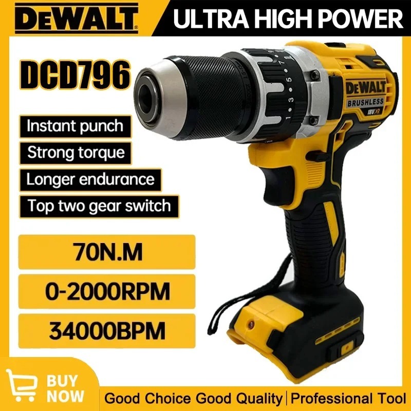 Dewalt DCD796 Cordless Brushle - Cordless Drill Driver ulasan dan harga