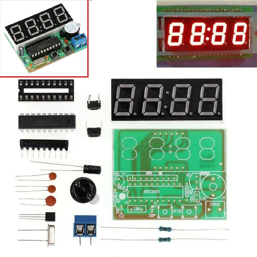 4-bit Digital Clock DIY Solder - Power Tools Skills ulasan dan harga