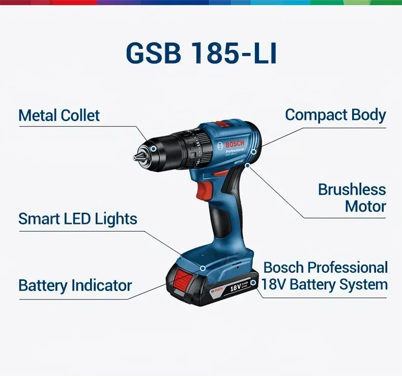 Bosch GSB 185-LI 18V Cordless  - Cordless Drill Driver ulasan dan harga