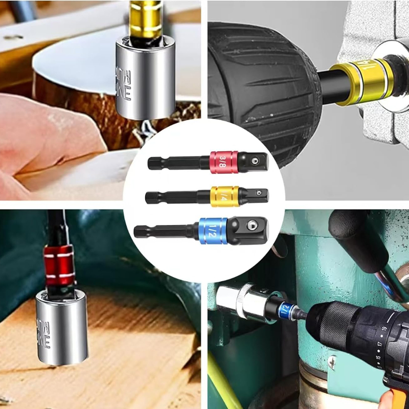 Impact Socket Adapter Set 3Pcs - Cordless Drill Driver ulasan dan harga
