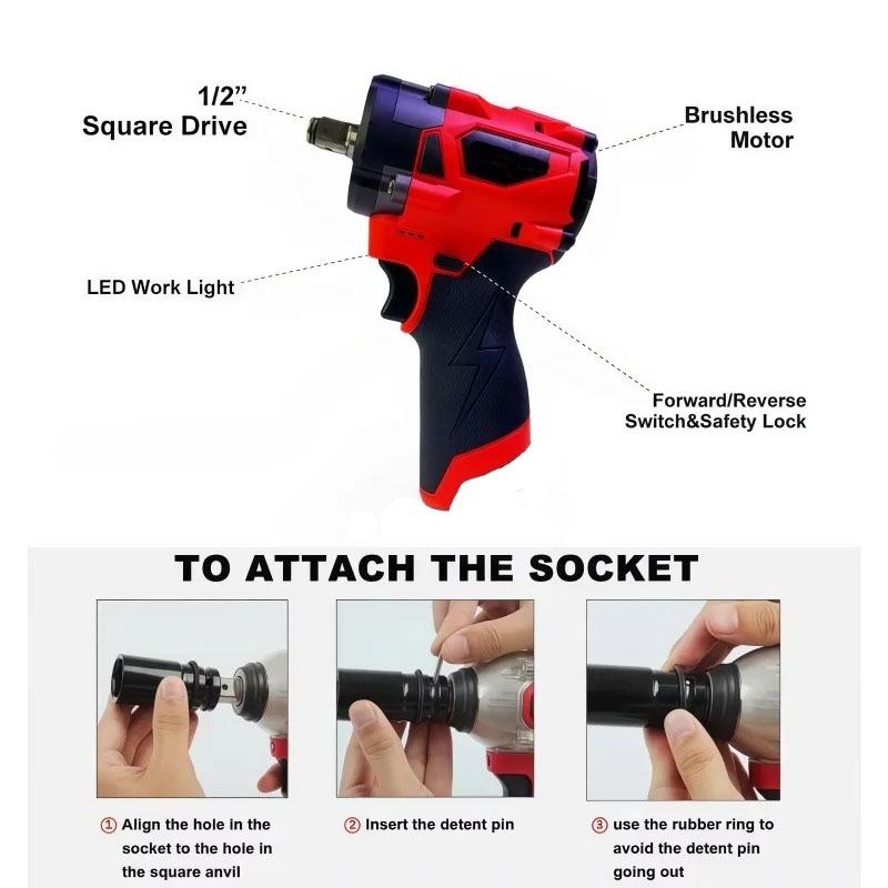 12V Brushless Electric Impact  - Cordless Drill Driver ulasan dan harga