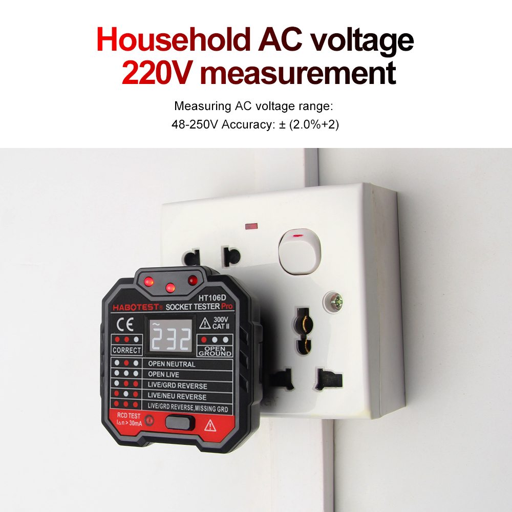 HABOTEST HT106 Digital Socket  - Power Tools Uk Review ulasan dan harga