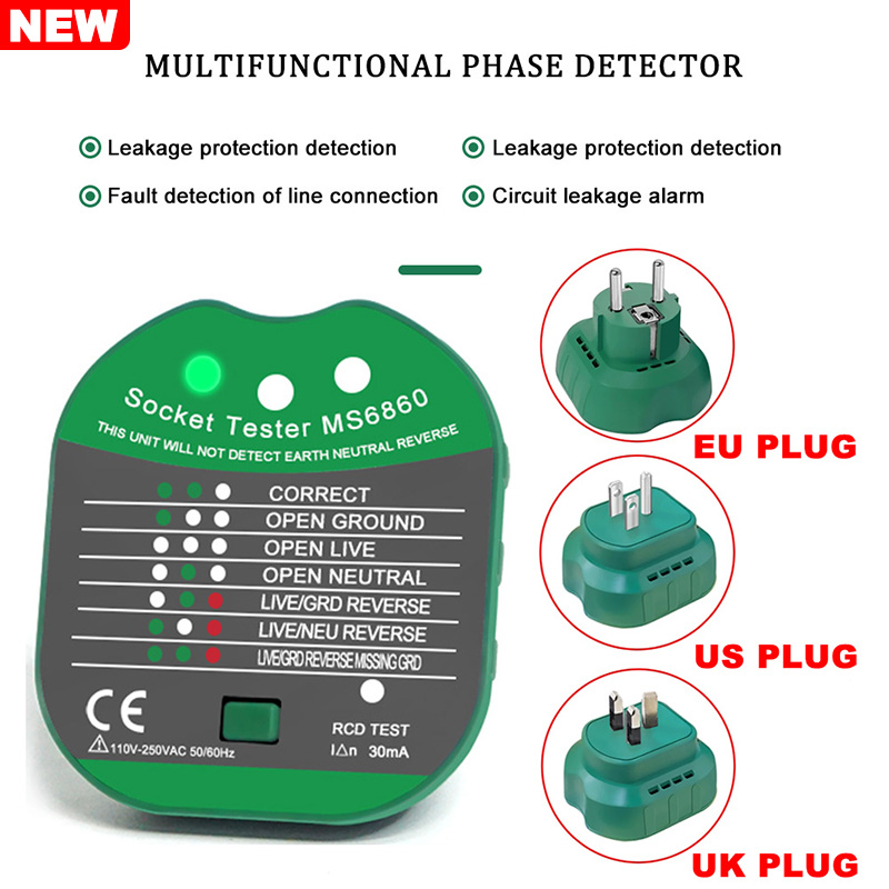30mA Socket Tester Voltage Tes - Power Tools Uk Review ulasan dan harga