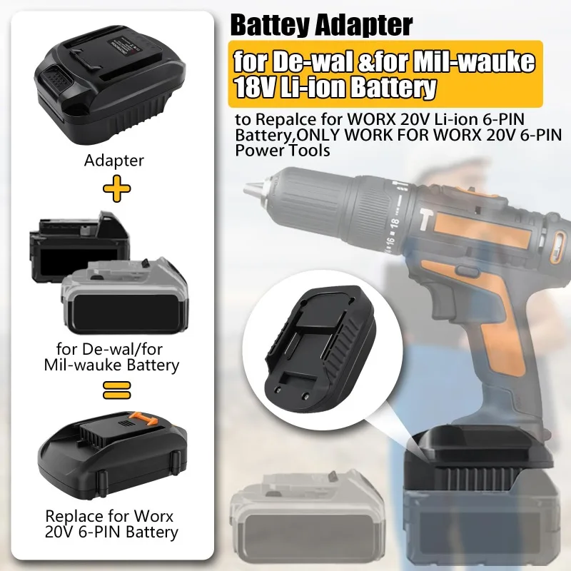 DM20WORX6 Battery Adapter for  - Dewalt Power Tools Xr ulasan dan harga