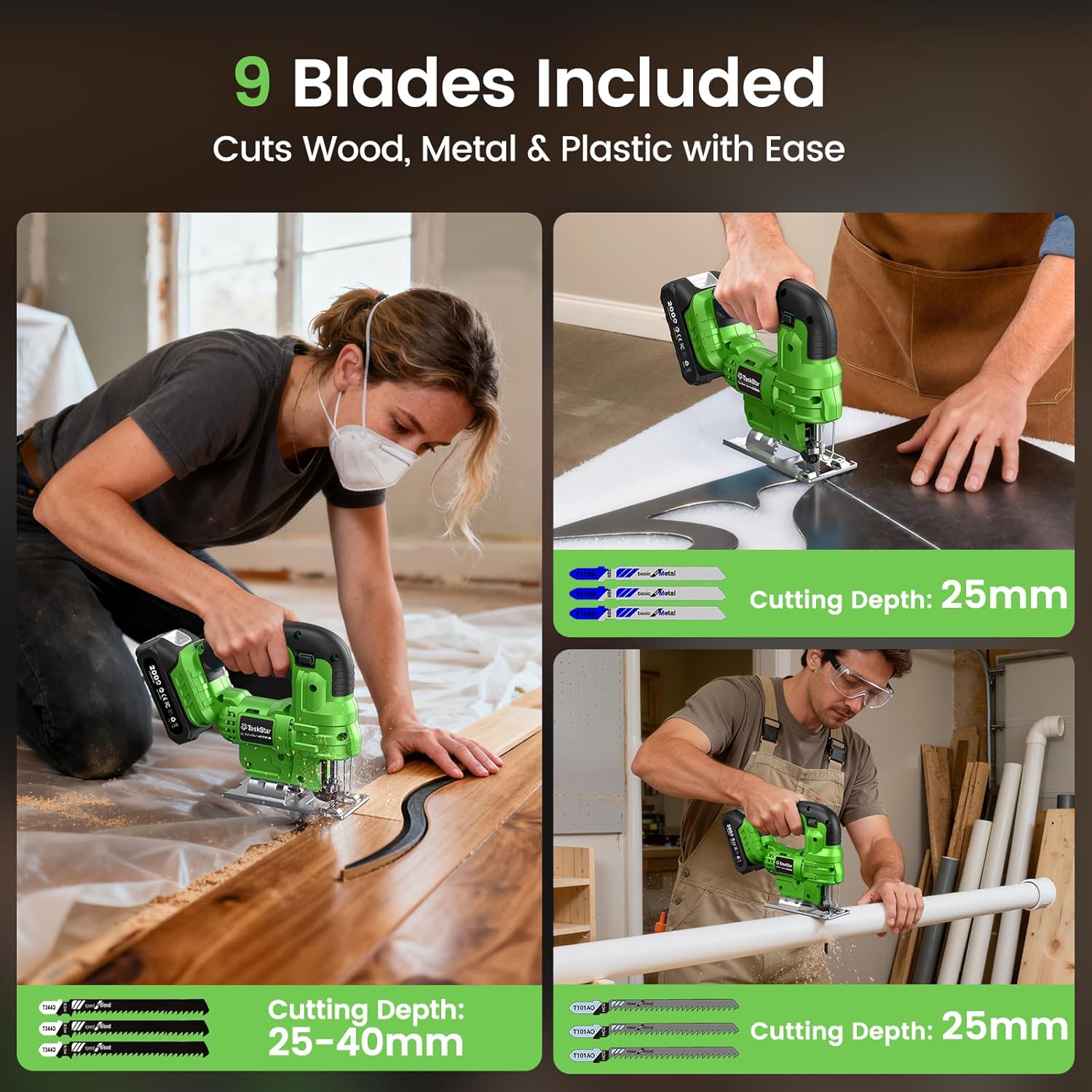 Taskstar Jig Saw Tool & Angle  - Jigsaw Orbital Blade ulasan dan harga